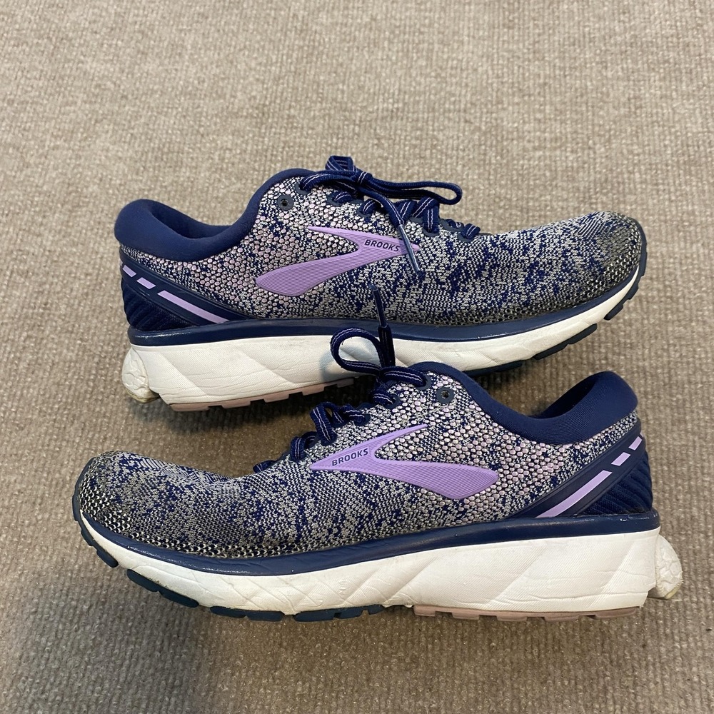 Brooks Ghost 11 Running Shoes Womens Size 7 Blue Mesh Cushioned 1202771B406 - Picture 2 of 9